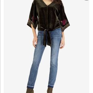 Embroidered Kimono Top